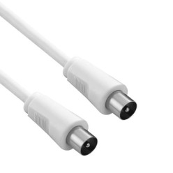 Prolongacion Tv - Video, 2 metros Toma 9,5 mm, Con Adaptador Macho Hembra