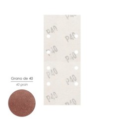 Lija Recambio Con Velcro 93x228 mm, con Agujeros Grano  40 (10 Piezas)