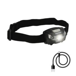 Linterna Led Frontal Cabeza Litio Usb Recargable, 3 modos de luz, 120 LUM, Sensor de encendido y apagado,