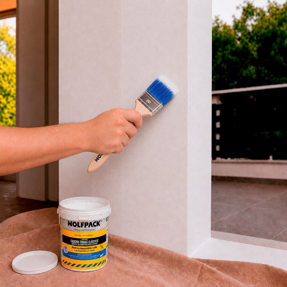 Pintura Impermeabilizante Con Fibras Para Exteriores / Interiores 750 ml, Color Blanco al por Mayor | Almacén de Ferretería