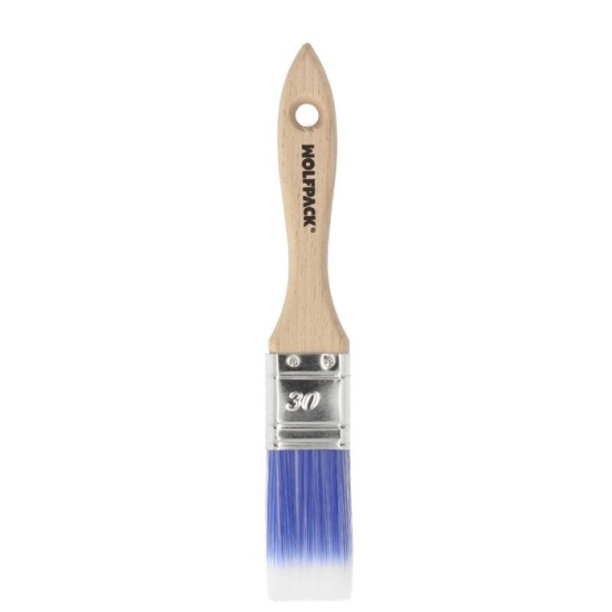Paletina Profesional Plus Ancho 30 mm, Cerdas Sintenticas PBT, Mango Madera Haya Ergonomico, Brocha Pintor, Pincel Pintura al po