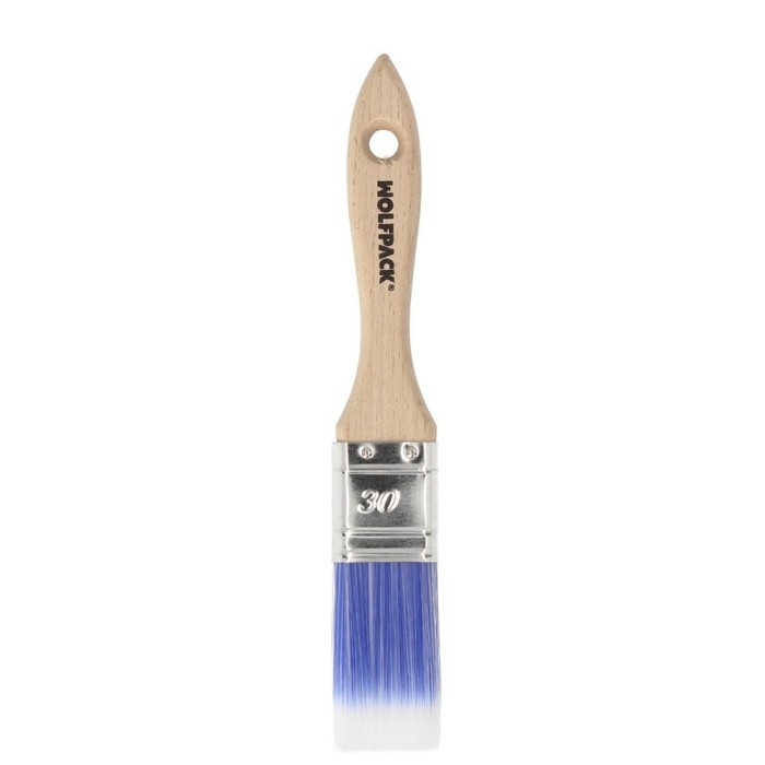 Paletina Profesional Plus Ancho 30 mm, Cerdas Sintenticas PBT, Mango Madera Haya Ergonomico, Brocha Pintor, Pincel Pintura al po