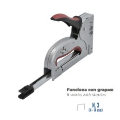 Grapadora Metal Regulable Plus N3 4/14mm