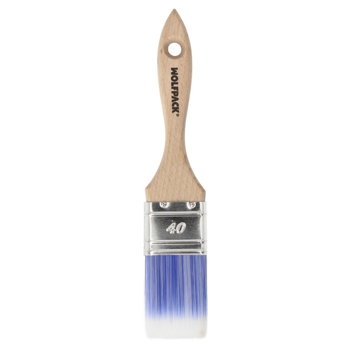Paletina Profesional Plus Ancho 40 mm, Cerdas Sintenticas PBT, Mango Madera Haya Ergonomico, Brocha Pintor, Pincel Pintura al po