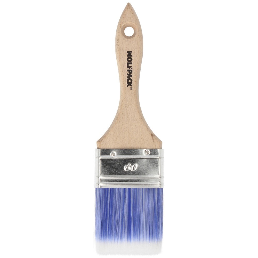Paletina Profesional Plus Ancho 60 mm, Cerdas Sintenticas PBT, Mango Madera Haya Ergonomico, Brocha Pintor, Pincel Pintura al po