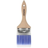 Paletina Profesional Plus Ancho 70 mm, Cerdas Sintenticas PBT, Mango Madera Haya Ergonomico, Brocha Pintor, Pincel Pintura al po
