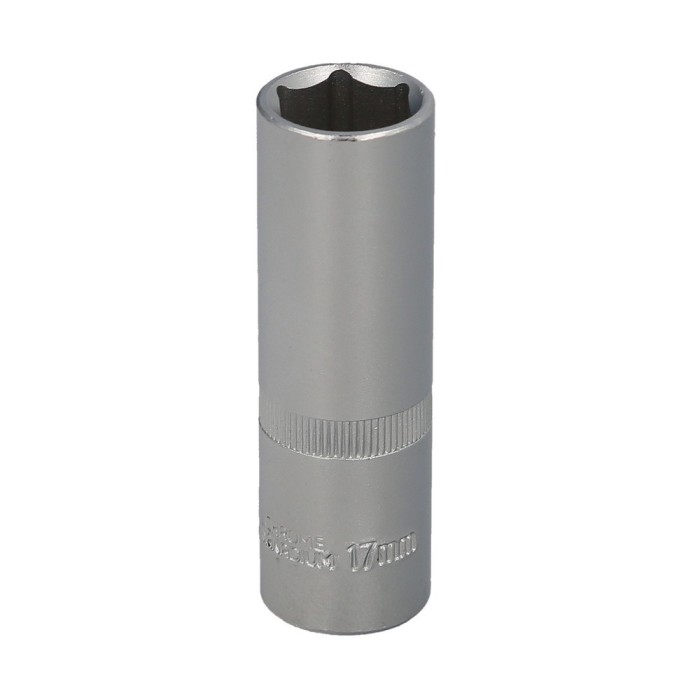 Llave Vaso 1/2" Hexagonal Larga 17 mm, Perfil de 6 caras, Acero Cromo Vanadio, Aristas Redondas al por Mayor | Almacén de Ferret