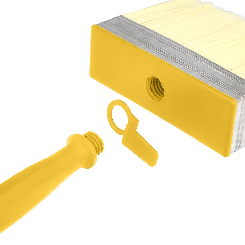 Brocha Profesional Techos 70x30 mm, Cerda Blanca, Mango Ergonomico, Con Gancho, Brocha Pintura, Brocha Pintor Profesional al por