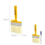 Brocha Profesional Techos 100x30 mm, Cerda Blanca, Mango Ergonomico, Con Gancho, Brocha Pintura, Brocha Pintor Profesional al po