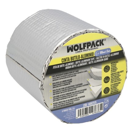 Cinta Butilo-aluminio 100 mm, 5 metros,