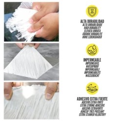 Cinta Butilo-aluminio 100 mm, 5 metros,