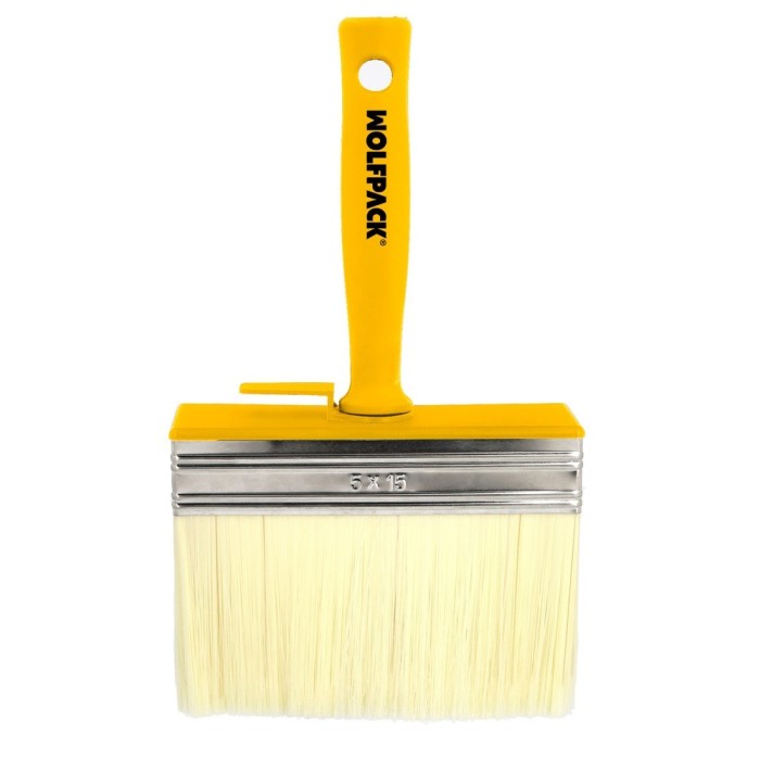Brocha Profesional Techos 150x50 mm, Cerda Blanca, Mango Ergonomico, Con Gancho, Brocha Pintura, Brocha Pintor Profesional al po