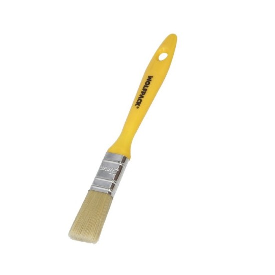 Paletina Profesional Cerda Blanca Ancho 20 mm, Cerdas Naturales Mango Plastico Ergonomico, Brocha Pintor, Pincel Pintura al por 