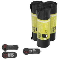 Bolsa Basura Cierre Facil 50 Litros Rollo 10 Bolsas