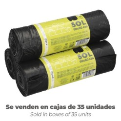Bolsa Basura Cierre Facil 50 Litros Rollo 10 Bolsas