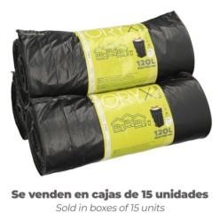 Bolsa Basura Cierre Facil 120 Litros Rollo 10 Bolsas