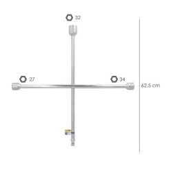 Llave Cruz 27 mm, / 32 mm, / 32 mm,  3/4", Para Camión,  Llave De Cruceta, Llave Cruzada, Llave Rueda Camión,