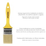 Paletina Profesional Cerda Blanca Ancho 50 mm, Cerdas Naturales Mango Plastico Ergonomico, Brocha Pintor, Pincel Pintura al por 