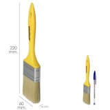 Paletina Profesional Cerda Blanca Ancho 60 mm, Cerdas Naturales Mango Plastico Ergonomico, Brocha Pintor, Pincel Pintura al por 