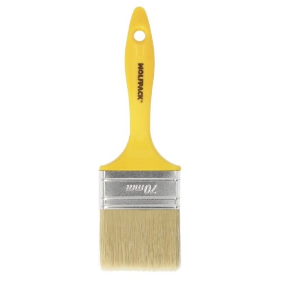 Paletina Profesional Cerda Blanca Ancho 70 mm, Cerdas Naturales Mango Plastico Ergonomico, Brocha Pintor, Pincel Pintura al por 