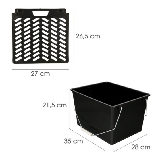 Cubeta Pintura 15 Litros Con Rejilla, Fabricado en Plastico, Cubeta Pintor, Cubo Pintura, Cubo Pintura con Rodillo, al por Mayor