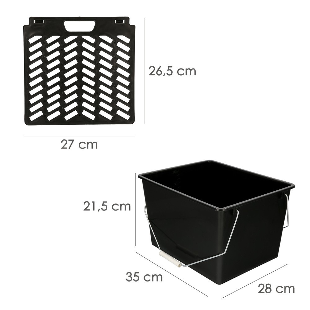 Cubeta Pintura 15 Litros Con Rejilla, Fabricado en Plastico, Cubeta Pintor, Cubo Pintura, Cubo Pintura con Rodillo, al por Mayor
