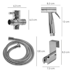 Ducha Bidet WC Con Válvula Cerámica H 1/2"  M 1/2" M 1/2"