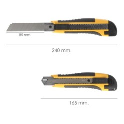 Cutter Con Hoja De 18 mm, Con 2 Hojas (Expositor 24 Piezas)