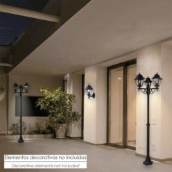 Farol Jardin Con Columna 3 Faroles 2m,