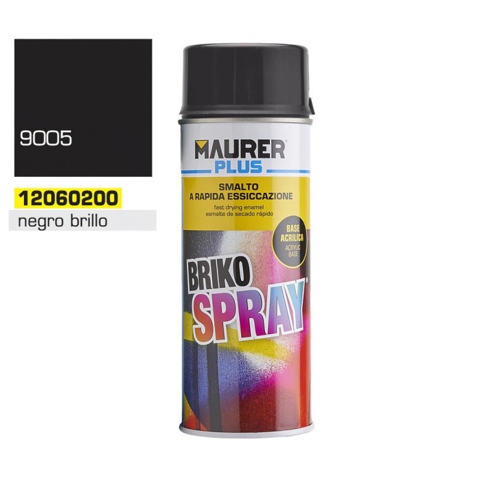 Spray Pintura Negro Brillo Profundo 400 ml, al por Mayor | Almacén de Ferretería