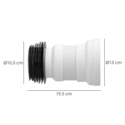 Manguito Inodoro Extensible T-118M Mini 350 mm,