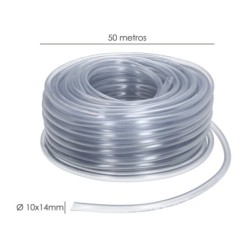 Tubo Transparente De Nivel 10x14 mm, Rollo 50 metros,
