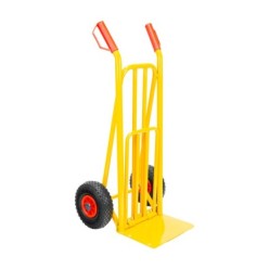 Carretilla Almacen / Sacos  Con Pala Abatible Ruedas Neumáticas Llantas de plástico