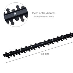 Recortasetos 650 Watt, 510 mm,