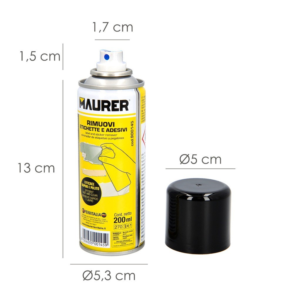 Spray Elimina Etiquetas / Adhesivos 200 ml, al por Mayor | Almacén de Ferretería
