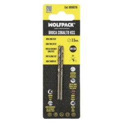 Broca Cobalto Hss Cilindrica 3,50 mm, Blister 2 Unidades,