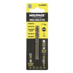 Broca Cobalto Hss Cilindrica 4,00 mm, Blister 2 Unidades,