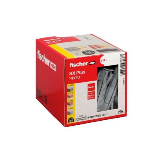Taco Fischer Sx Plus Ø 14 x 70 mm, (Caja De 20 Piezas) al por Mayor | Almacén de Ferretería
