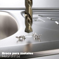Broca Cobalto Hss Cilindrica 6,00 mm, Blister 2 Unidades,