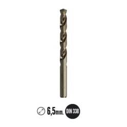 Broca Cobalto Hss Cilindrica 6,50 mm, Blister 1 Unidad,