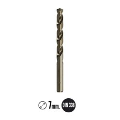 Broca Cobalto Hss Cilindrica 7,00 mm, Blister 1 Unidad,