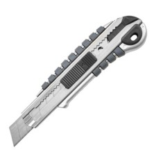 Cutter Profesional de Aluminio Hoja de 18 mm, Incluye 5 cuchillas, Cuter Cuerdas Carton, Cuters Profesional