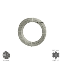 Cable Galvanizado   5 mm, (Rollo 100 Metros) No Elevacion