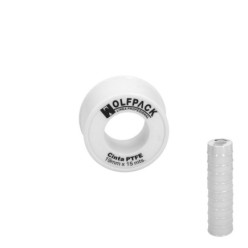 Cinta PTFE Wolfpack  19 mm, x 15 m, (Paquete de 10 Rollos)