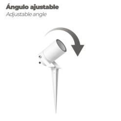 Foco Jardin Con Pincho Blanco GU10 IP65