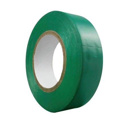 Cinta Aislante 20 m, x 19 mm, Verde Uso doméstico