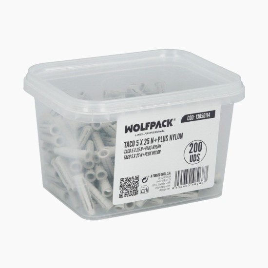 Taco 5 x 25 N+plus Nylon Caja 200 Uds, al por Mayor | Almacén de Ferretería