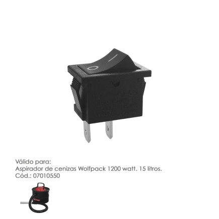 Repuesto Interruptor Para Aspirador Cenizas (Codigo 07010550)