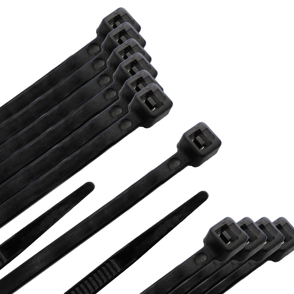 Brida Nylon 100%, Color Negro 2,5 x 135 mm, Bolsa 100 unidades, Abrazadera Plastico, Organizador Cables, Alta Resistencia al por
