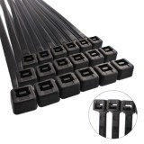 Brida Nylon 100%, Color Negro 2,5 x 135 mm, Bolsa 100 unidades, Abrazadera Plastico, Organizador Cables, Alta Resistencia al por